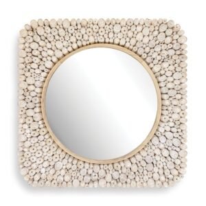 Teak Wood Square Mirror